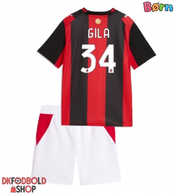 AC Milan Mario Gila #34 Hjemmebanesæt Børn 2026-27 Kort ærmer (+ korte bukser)
